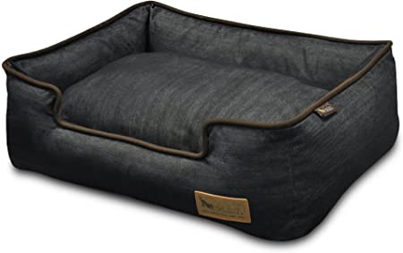 P.L.A.Y. Pet Lifestyle and You Denim Brown Lounge Bed for Dogs, X-Large