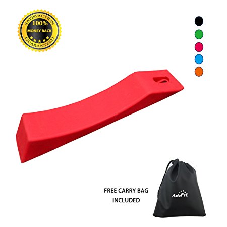 AbraFit Deadlift Barbell Jack Alternative Wedge, Silicone Material, Anti-Slip Patent Pending Design, Safely Load and Unload Barbell and Plates, Multiple Colors (Free Carry Bag Included)