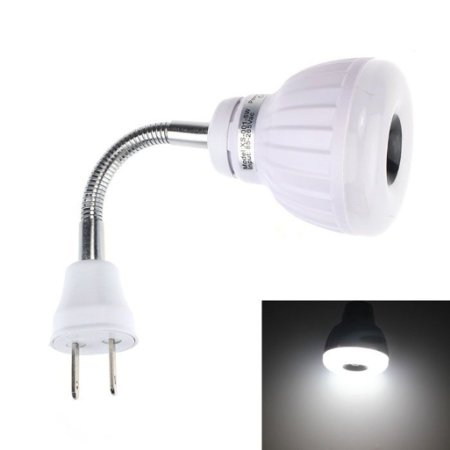 GOTD PIR Infrared Sensor light ,AC 110V 220V 5W LED PIR Infrared Sensor Motion Detector Light Bulb Lamp US Plug (Pure White)