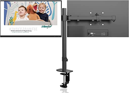 Suptek Dual Monitor Stands for 13-27 inch LCD LED PC Screens Up to 10kg with VESA 75/100mm, Height Adjustable PC Computer Monitor Desk Mount for 2 Monitors with Tilt Swivel Rotation