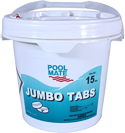 Pool Mate 1-1415 Jumbo 3-Inch Chlorine Tablets, 15-Pound