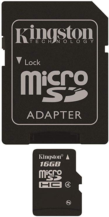 Kingston Technology SDC4/16GB microSDHC16 GB Memory Card, Standard Packaging, Black