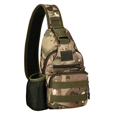 Ankeyeng Tactical Sling Chest Pack Men's Molle Daypack Military Shoulder Crossbody Bag