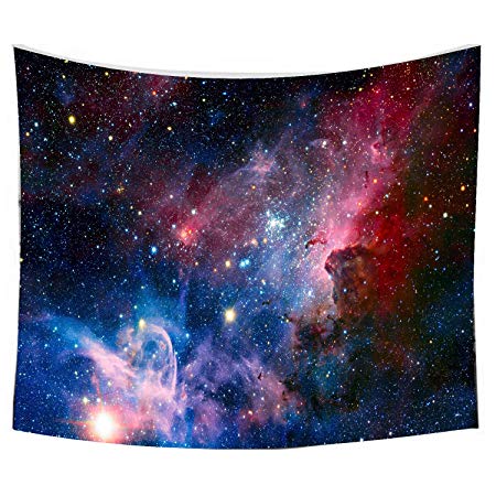 Starry Galaxy Sky Tapestry, Home 3D Cosmic Tapestry, Living Room Bedroom Decoration Tapestry, Mattress, Tablecloth (59.1"X82.7", Starry sky)