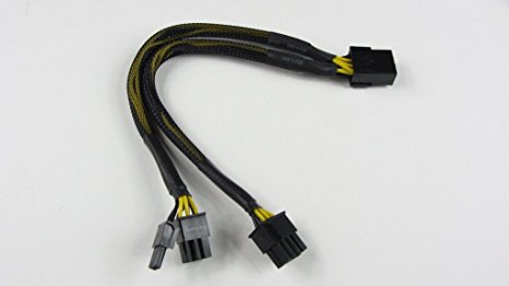 PCI-Express PCIE 8 Pin to Dual 8 (6 2) Pin Video Card Y-Splitter Adapter Power Supply Cable