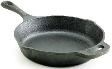 T-fal E83405 Pre-Seasoned Nonstick Durable Cast Iron Skillet / Fry pan Cookware, 10.25-Inch, Black