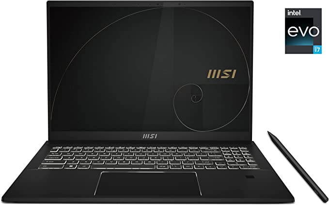 MSI Summit E16FlipEvo A12MT-056CA 16" FHD  Touch Ultra Thin 2-in-1 Professional Laptop Intel Core i7-1280P Iris Xe 16GB LPDDR5 1TB NVMe SSD Win11 Pro with MSI Pen