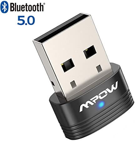 Mpow Bluetooth 5.0 USB Adapter for PC, Bluetooth Dongle Supports Windows 7/8.1/10, Linux, for Desktop, Laptop, Mouse, Keyboard, Printers, Headsets, Speakers.
