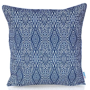 Sunburst Outdoor Living 24" x 24" (with Piping) TRUTHFUL Blue Decorative Throw Pillow Cushion Cover for Couch, Bed, Sofa or Patio - Only Case, No Insert
