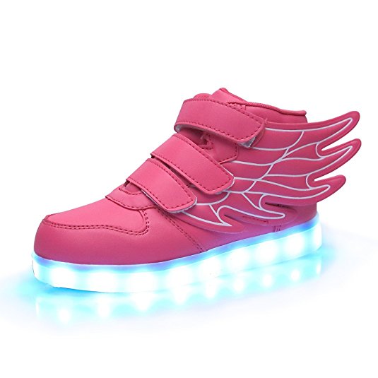 iTURBOS SuperPegasus Hover Light Up Shoes - Light Up LED Shoes for Kids - 7 Static & 3 Dynamic Color Modes, 1 Strobe Mode - Trendy Rechargeable LED Sneakers for Halloween (Charger Included)