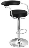 Black and Chrome Swivel Bar Kitchen Breakfast Stools Chair 060