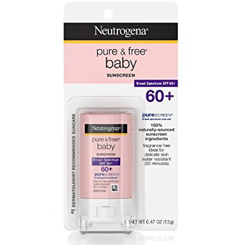Neutrogena Pure & Free Baby Sunscreen Stick SPF 60  0.47 oz (Pack of 2)