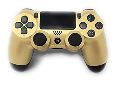 CHASDI V2 PS4 Controller Wireless Bluetooth with USB Cable for Sony Playstation 4 Compatible with Windows PC & Android OS (Gold)