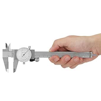 mm/inch Vernier Caliper 0-150mm/0.02mm,Multifunctional Shock-Proof High Quality Electronic Carbon Steel Metric Dial Ruler Gauge Measuring Tool