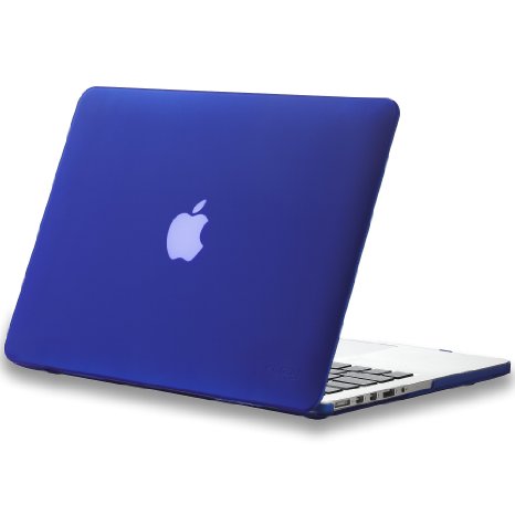 Kuzy - Retina 13-Inch NAVY BLUE Rubberized Hard Case for MacBook Pro 13.3" with Retina Display A1502 / A1425 (NEWEST VERSION) Shell Cover - Navy Blue