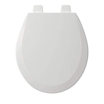 Bemis 500TTT 000 Molded Wood Round STA-TITE Top-Tite Closed Front Adjustable Toilet Seat with Cover