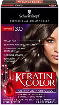 Schwarzkopf Keratin Hair Color, Espresso 3.0, 2.03 Ounce