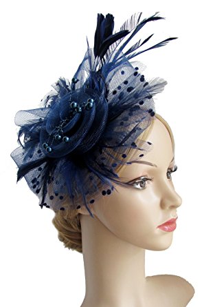 Flower Cocktail Tea Party Headwear Feather Fascinators Top Hat for Girls and Women