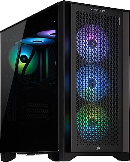 Corsair Vengeance i7400 Series Gaming PC - Liquid Cooled Intel® Core™ i7 13700K CPU - NVIDIA® GeForce RTX™ 4080 Graphics - 32GB Vengeance RGB DDR5 Memory,Black