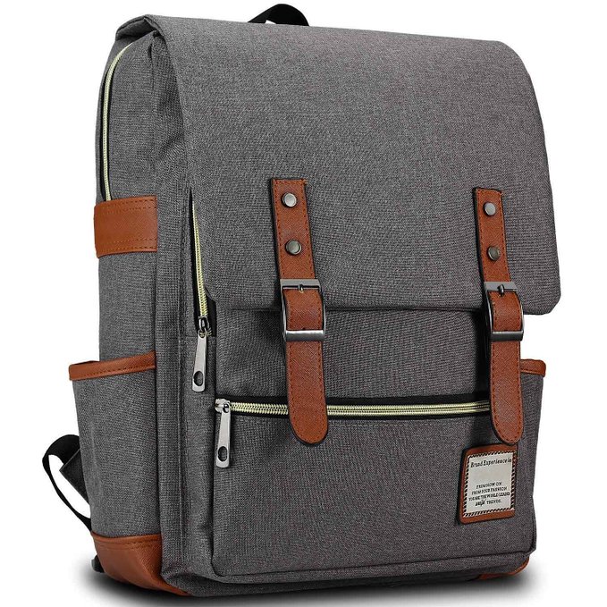 Bagerly Lightweight Outdoor Travel Bag Canvas Laptop Backpack School Daypack 15"