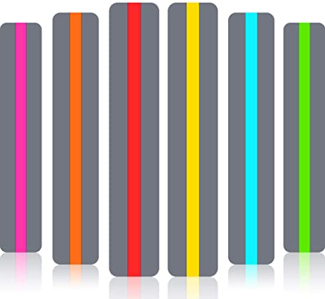 Guided Reading Strips Highlight Strips Colored Overlay Highlight Bookmarks Help with Dyslexia for Crystal Children and Teacher Supply Assistant (18 Pieces)