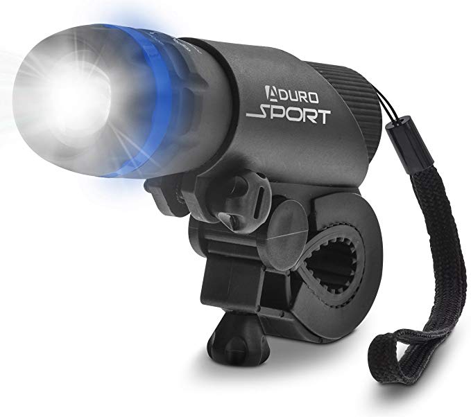 Aduro Sport Bike Light Flashlight Bicycle Headlight, Powerful 40X Brighter Bicycle LED Lights Battery Powered (3 AAA) Front Head Light Bike