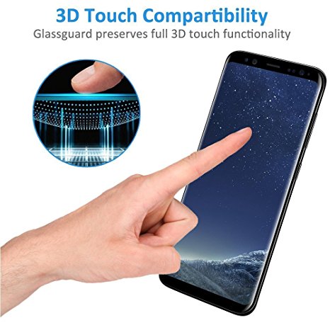 [2-Pack] Galaxy S8 Plus Screen Protector, Auideas Tempered Glass Screen Protector [9H Hardness][Anti-Scratch][Anti-Bubble][3D Curved] [High Definition] [Ultra Clear] for Samsung Galaxy S8 Plus