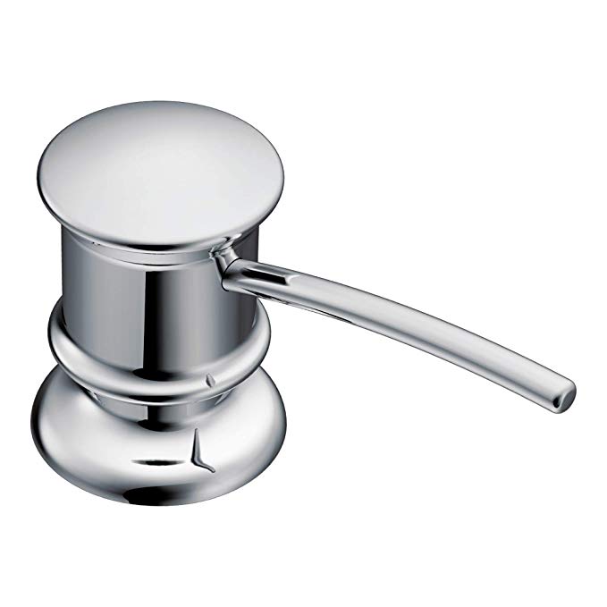 Moen 3944 Deck Mounted Kitchen Soap Dispenser with Above the Sink Refillable Bottle, Chrome