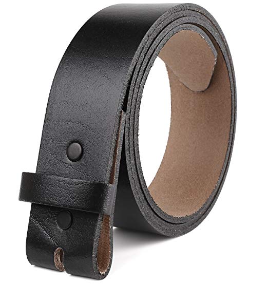Belt for Buckles 100% Top Grain One Piece Leather,up to Size 62, 1-1/2" Wide, Made in USA…