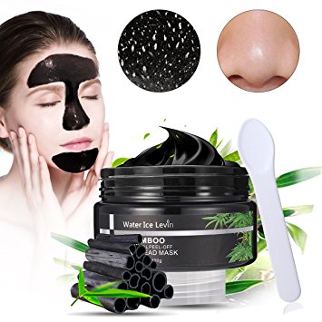 LuckyFine Bamboo charcoal peel-off blackhead mask- Purifying Quality Black Pore Removal Peel off Strip Charcoal Mask for Face Nose
