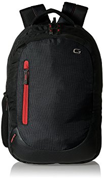 Gear Polyester 24 Ltrs Jet Black Laptop Backpack (LBPECO1000109)