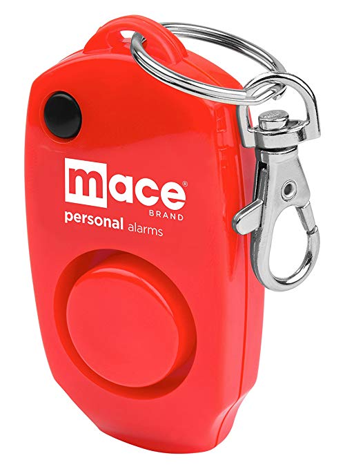 Mace Brand 130 dB Personal Alarm with Backup Whistle, Hidden OFF Button and Bag / Purse Clip (Red)