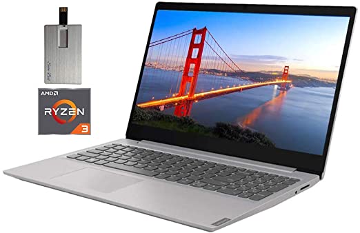 2020 Lenovo IdeaPad 15.6" FHD LED Laptop Computer, AMD Ryzen 3-3200U Processor, 20GB RAM, 1TB PCIe SSD, Dolby Audio, AMD Radeon Vega 3 Graphics, Webcam, HDMI, Win 10 S, Gray, 32GB Snow Bell USB Card