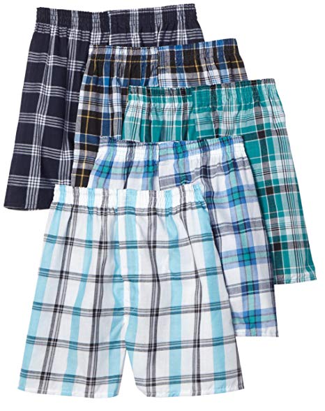 Fruit of the Loom Men's Woven Tartan and Plaid Boxer Multipack