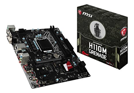 MSI Gaming Intel Skylake H110 LGA 1151 DDR4 USB 3.1 Micro ATX Motherboard (H110M GRENADE)