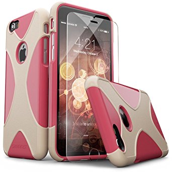 iPhone 6 Case, Fits iPhone 6s Rose Gold SaharaCase X-Case [Extreme Sports] Protection Kit withBonus ZeroDamage Tempered Glass Screen Protector [Mix-Match] 3-Layer Protection [Slim Fit] (Rose Gold)