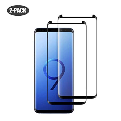 [2-Pack] Galaxy S9 Screen Protector, 3D Curved High Transparency Tempered Glass - [Anti-Fingerprint ][9H Hardness][Anti-Scratch][Case Friendly], Easy to Installation Galaxy S9