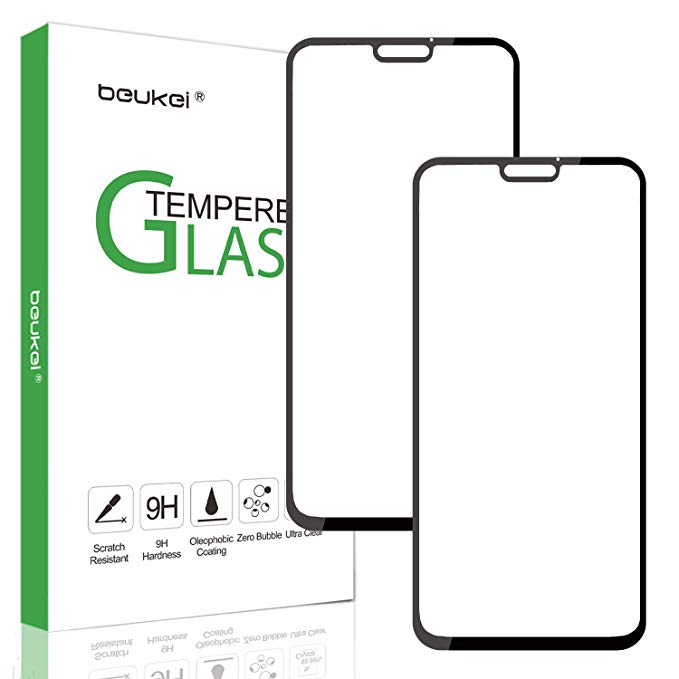 [2-Pack] Beukei for Huawei Honor 8X [Tempered Glass] Screen Protector [ Glass with 9H Hardness] with Lifetime Replacement Warranty