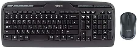 Logitech MK330R 2.4Ghz Wireless Desktop Mouse and Keyboard Combo English/Korean Type