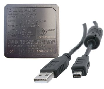 Olympus F-2AC AC Adapter   Usb Cable For TG-310, STYLUS-8010, FE-4020 & More