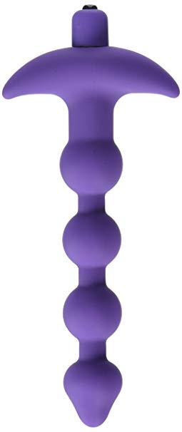 Trinity Vibes Vibrating Silicone Anal Beads, Violet