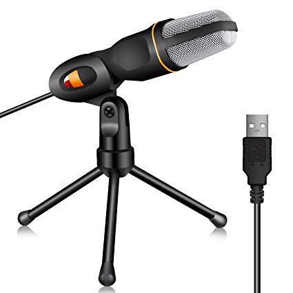 Tonor® USB Professional Condenser Sound Podcast Studio Microphone For PC Laptop Computer Upgraded Version - Plug and play, Black