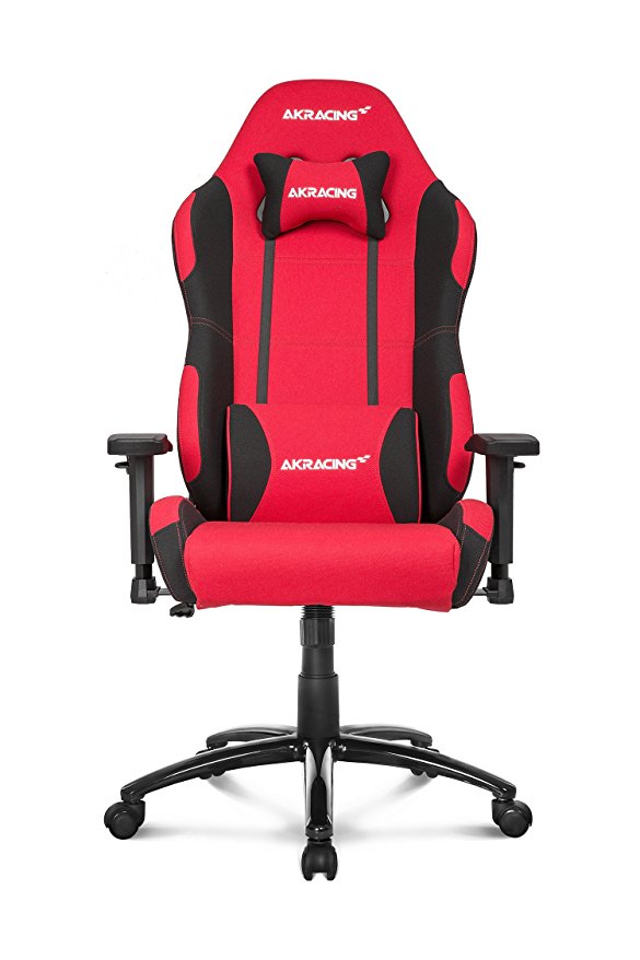 AKRacing Prime Series Premium Gaming Chair with High Backrest, Recliner, Swivel, Tilt, Rocker and Seat Height Adjustment Mechanisms with 5/10 warranty Red