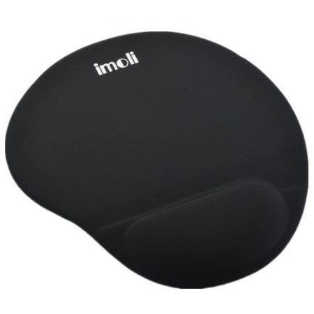 imoli Gel Mouse Pad with Wrist Support (Black)