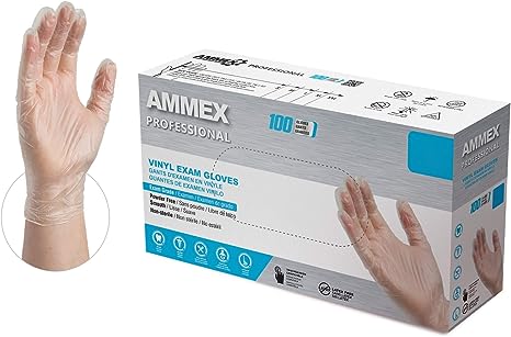 AMMEX Clear Vinyl Medical Gloves