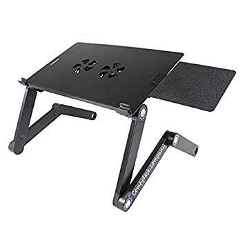Comfydesk.company Laptop Tray for Bed for Couch Table Folding Computer Tray Adjustable Detachable Mouse Tray Desk Dual Cool Fans