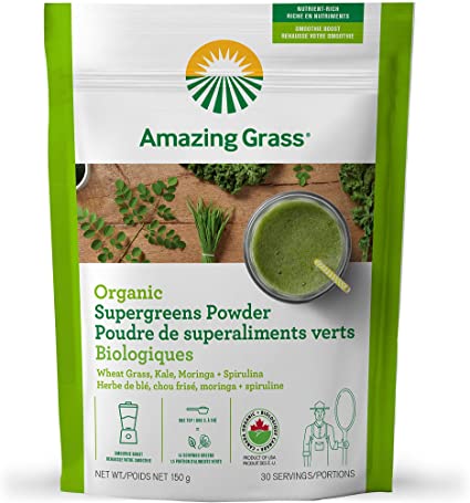 Amazing Grass Amazing Grass Organic Powder Smoothie Booster, Super Greens, Super Greens, 5.29 Ounce, 5.29 Ounces