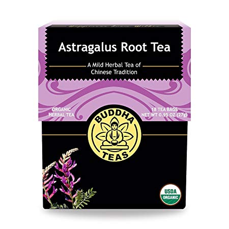 Organic Astragalus Root Tea - Kosher, Caffeine-Free, GMO-Free - 18 Bleach-Free Tea Bags