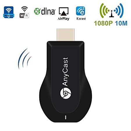 Hiija Wireless WiFi Display Dongle, High Speed HDMI Miracast Dongle, DLNA AirPlay for Android Smartphone Tablet Apple iPhone iPad
