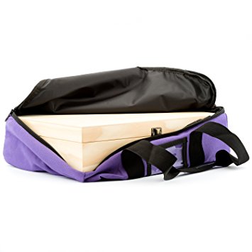 Carry Bag for 87 Essential Oil Wooden Box Organizer - Large Travel Carrying Bag for Wood Case (Purple)